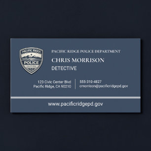 Police Detective Navy Blue Business Card