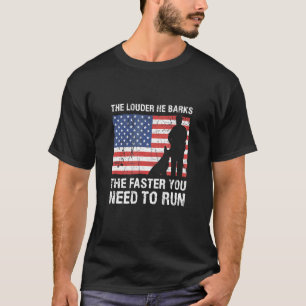 Police Dog American Flag Officer Dogs Gsd America T-Shirt