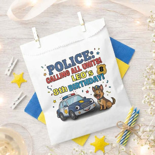 Police Dog Calling All Units Boy Birthday Favour Bags
