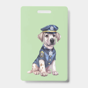 Police Dog Clipart ID Badge