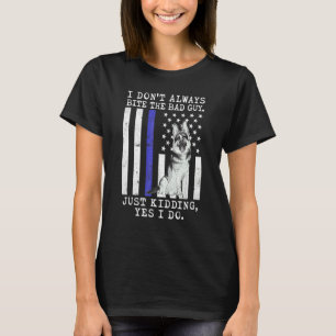 Police Dog German Shepherd Patriotic Us American F T-Shirt