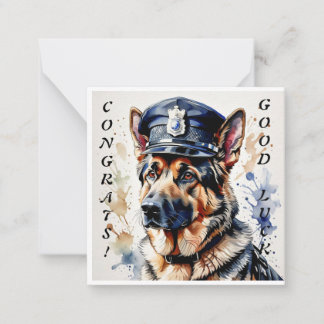 Police Dog Graduation Notecard