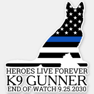 Police Dog K9 Memorial Heroes Live Forever Car
