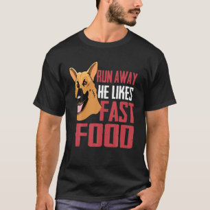 Police Dog K9 Officer German Shepherd Run He Likes T-Shirt