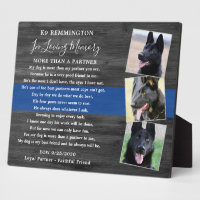 Police Dog Memorial Personalise K9 Officer 3 Photo