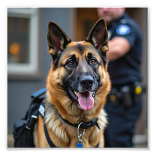Police Dog  Photo Print