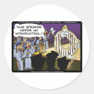 Police & Doughnuts Funny Cards Tees Mugs & Gifts Classic Round Sticker