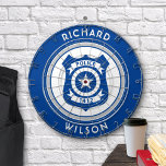 Police Emblem Dartboard<br><div class="desc">The Police Emblem Dart Board is a great way to show your support and have fun doing it. Easy to customise with your name and initials. Customise to match your style or add more text by using the Edit Design button.</div>