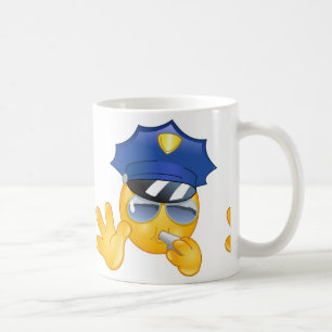 police emoji coffee mug