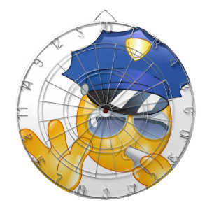 police emoji dartboard