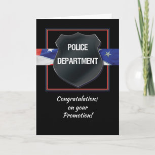 Police Employee Promotion Congratulations Badge Card
