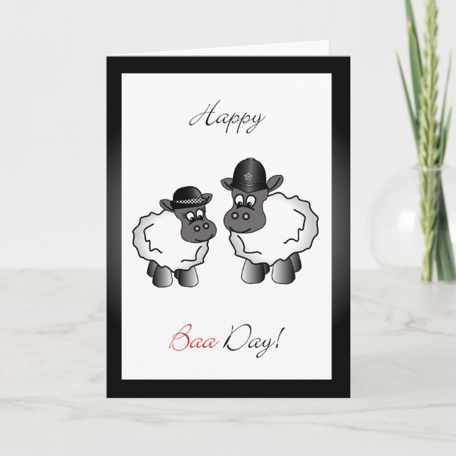 Police english birthday greeting card (Front)