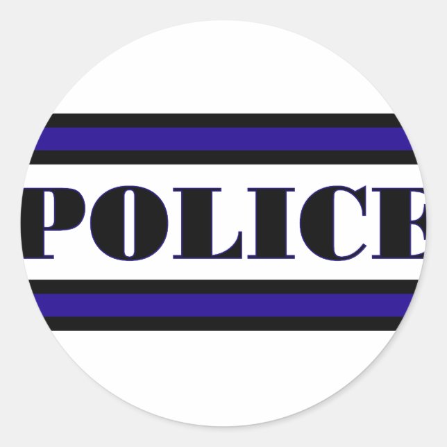 Police Family Classic Round Sticker (Front)