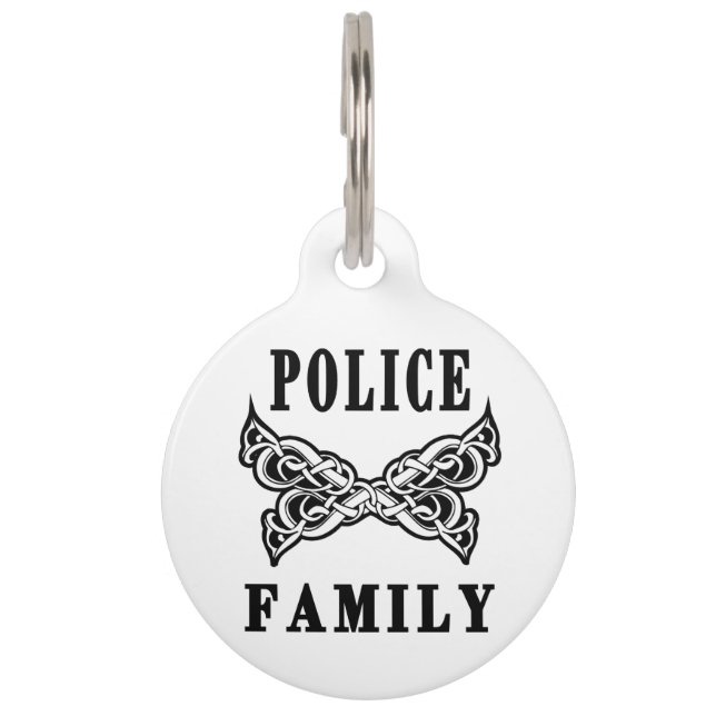 Police Family Tattoos Pet Tag (Front)