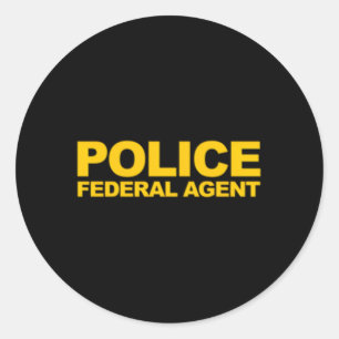 Police Federal Agent Classic Round Sticker