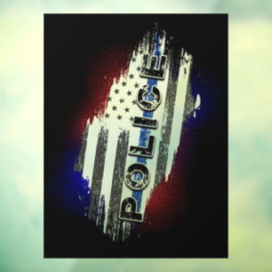 Police Flag Car decal