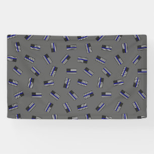 Police Flag Pattern Banner