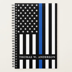 Police Flag Personalised Thin Blue Line Planner