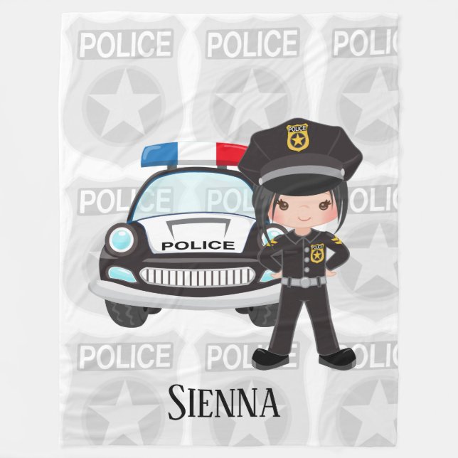 Police Fleece Blanket (Front)