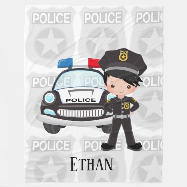 Police Fleece Blanket (Front)