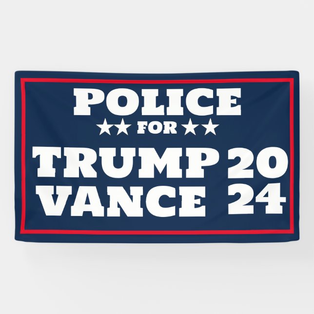 Police for Trump Vance 2024 Banner (Horizontal)