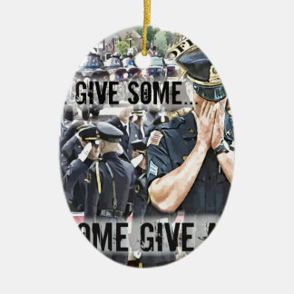 police funeral heros ceramic tree decoration
