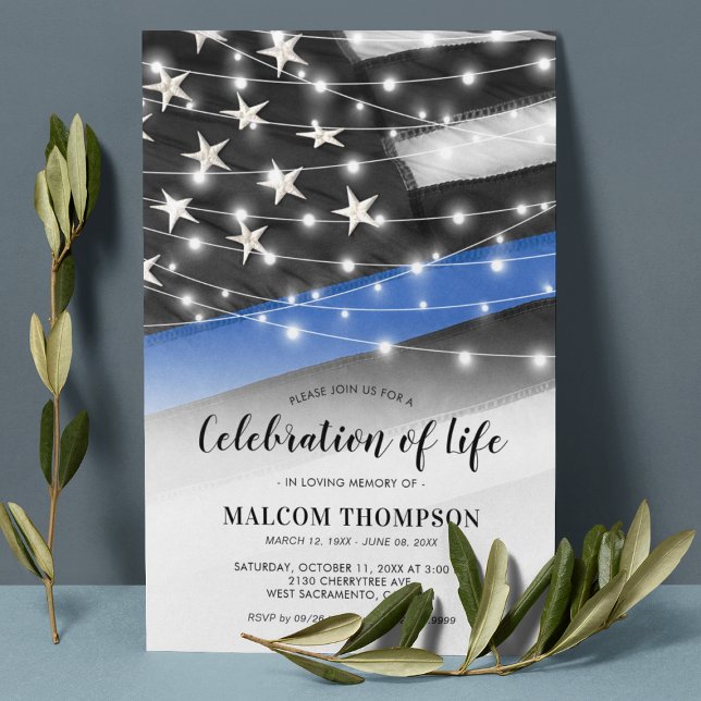 Police Funeral Memorial Invitation (Creator Uploaded)