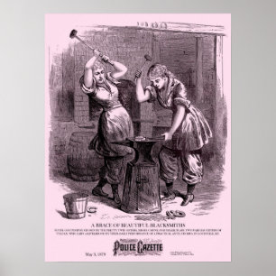 Police Gazette poster Blacksmiths