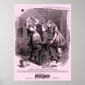 Police Gazette poster Blacksmiths