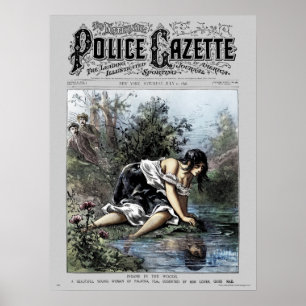 Police Gazette poster Insane Woods
