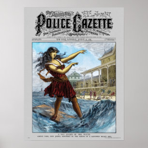 Police Gazette poster Sandwich Island Girl (color)