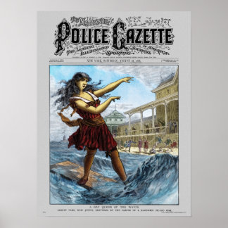 Police Gazette poster Sandwich Island Girl (color)