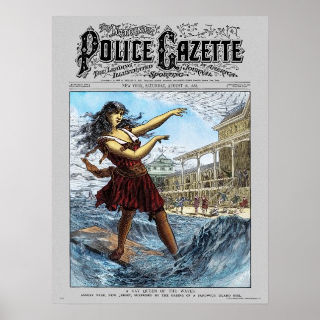Police Gazette poster Sandwich Island Girl (color) (Front)