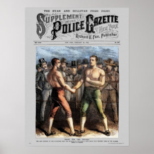 Police Gazette poster Sullivan Ryan (colour)