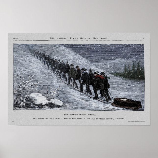 Police Gazette print Miners (Front)