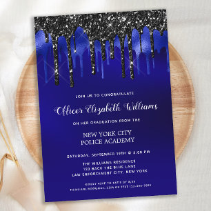 Police Graduation Elegant Law Enforcement Invitation