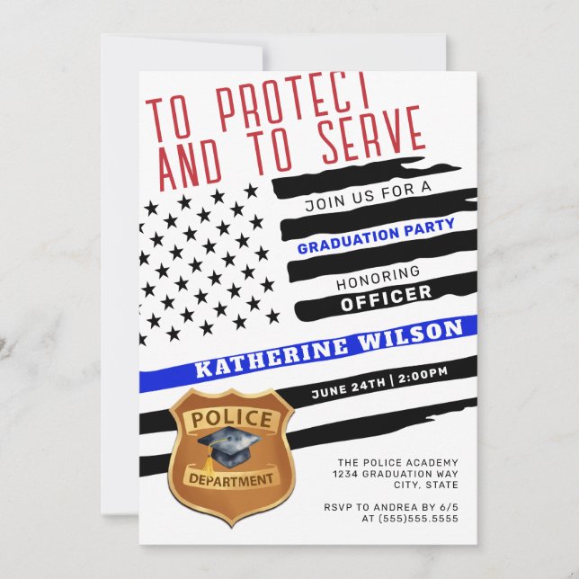 Police Graduation Invitation (Front)