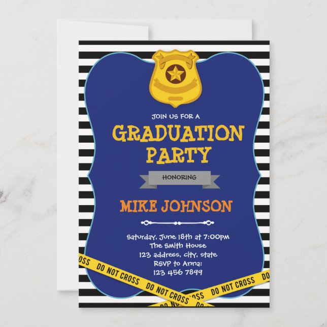 Police graduation party invitation (Front)