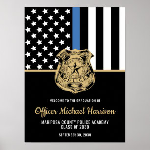 Police Graduation Party Law Enforcement Academy Poster