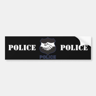 Police Hand Shake Bumper Sticker