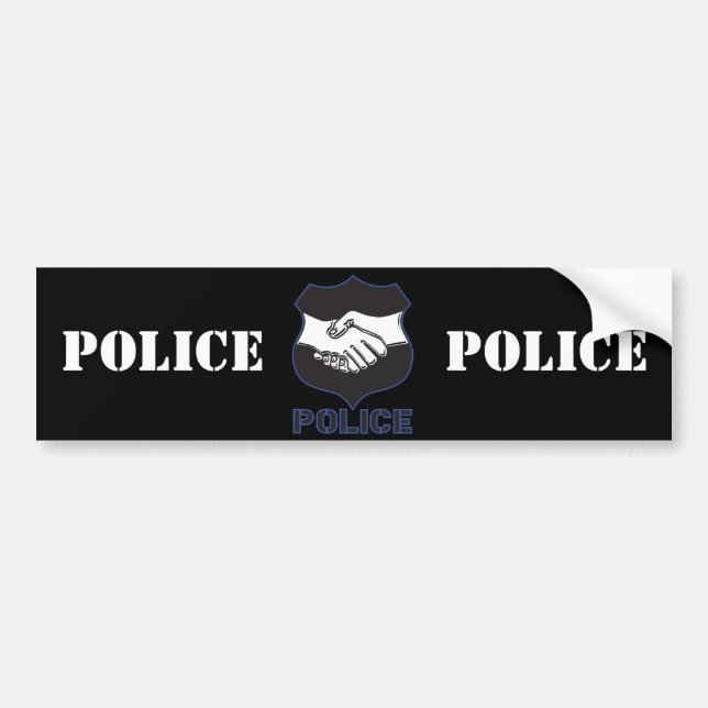 Police Hand Shake Bumper Sticker (Front)
