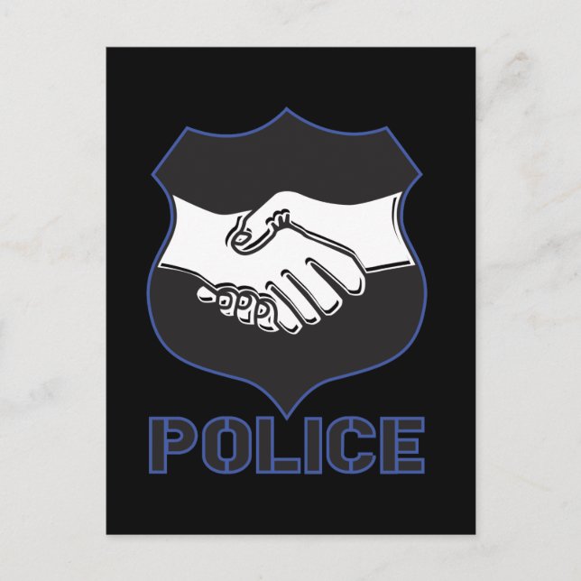 Police Hand Shake Postcard (Front)