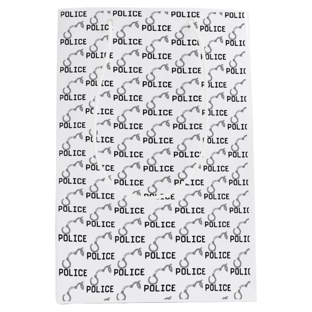 Police Handcuffs  Medium Gift Bag (Front)