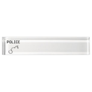 Police Handcuffs Nameplate
