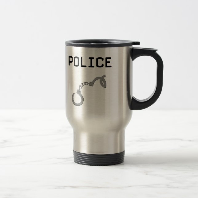 Police Handcuffs Travel Mug (Right)