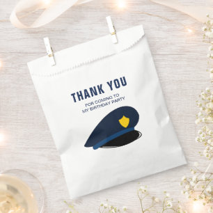 Police Hat Birthday Party Favour Bags