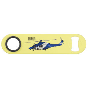 Police helicopter cartoon illustration 