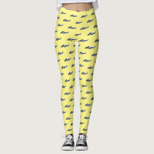 Police helicopter cartoon illustration  leggings