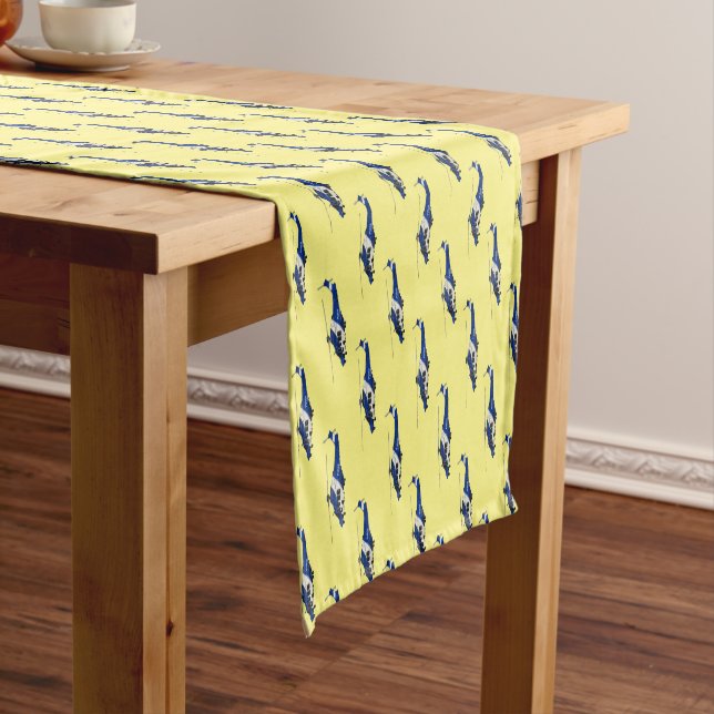 Police helicopter cartoon illustration  short table runner (In Situ)