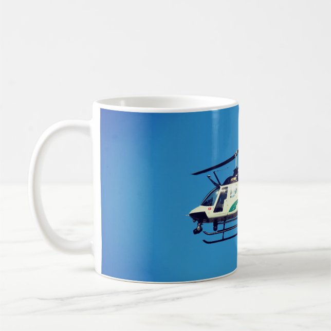 Police Helicopter Coffee Mug (Left)